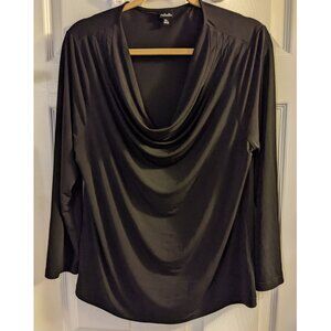 Rafaella Black draped top Size XL